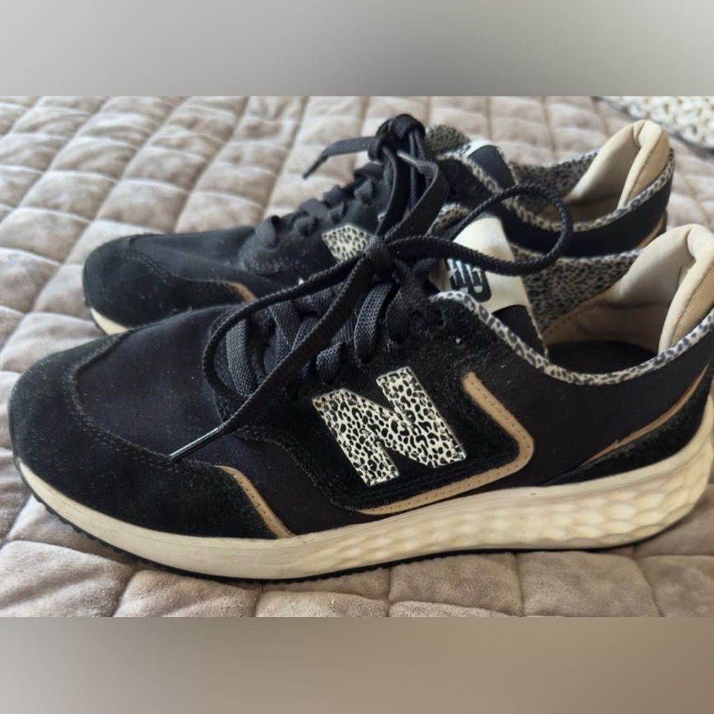 New Balance Black with Cream Accents Women's Athletic Sneakers